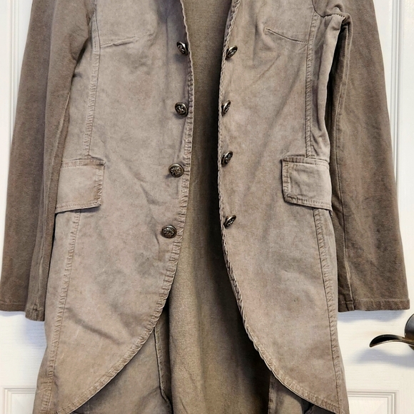 Suzy D London Military Jacket Taupe Large - Picture 1 of 7
